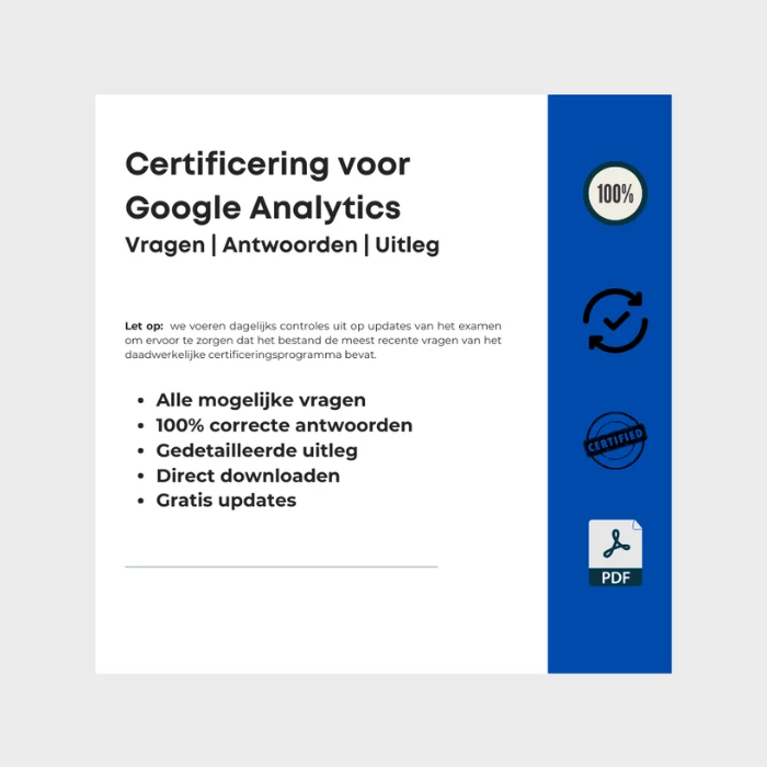 Afbeelding met omslag van e-boek getiteld Certificering voor Google Analytics